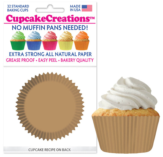 Natural Cupcake Liner, 32 Pack