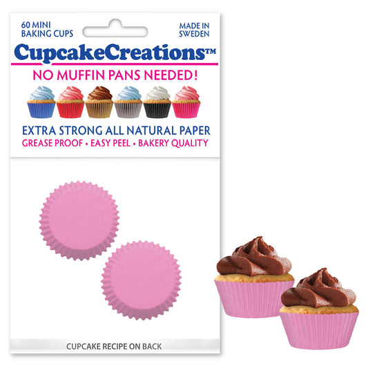 Mini Lite Pink Cupcake Liner, 60 Pack