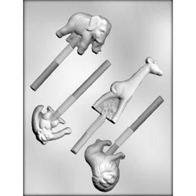 Animal Pop Mold, Elephant Lion Giraffe Monkey