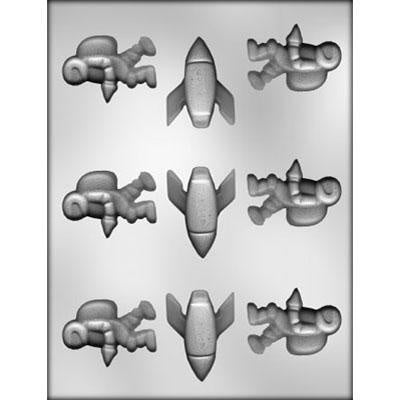Space Man and Rocket Mold (k023)