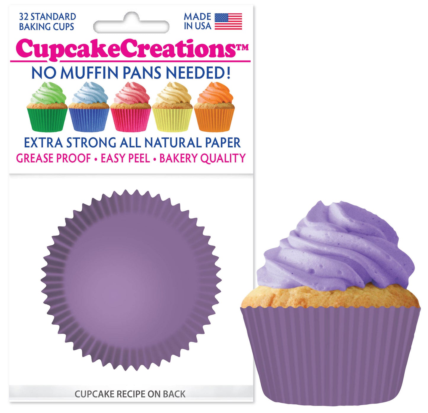 Lavender Cupcake Liner, 32 Pack