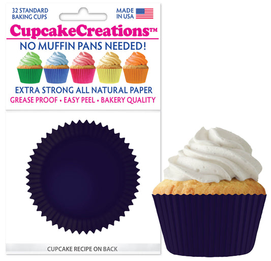 Navy Blue Cupcake Liner, 32 Pack
