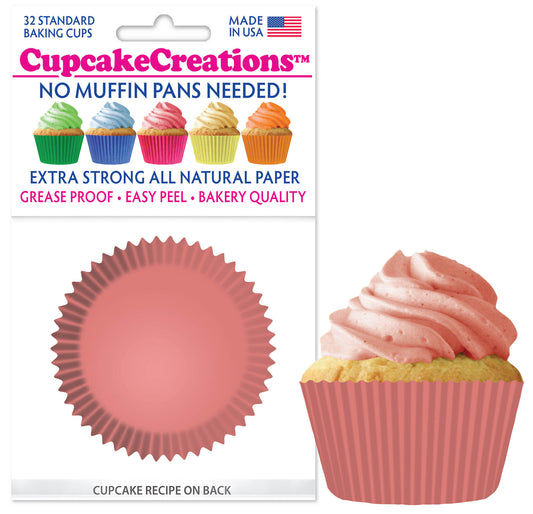Coral Cupcake Liner, 32 Pack