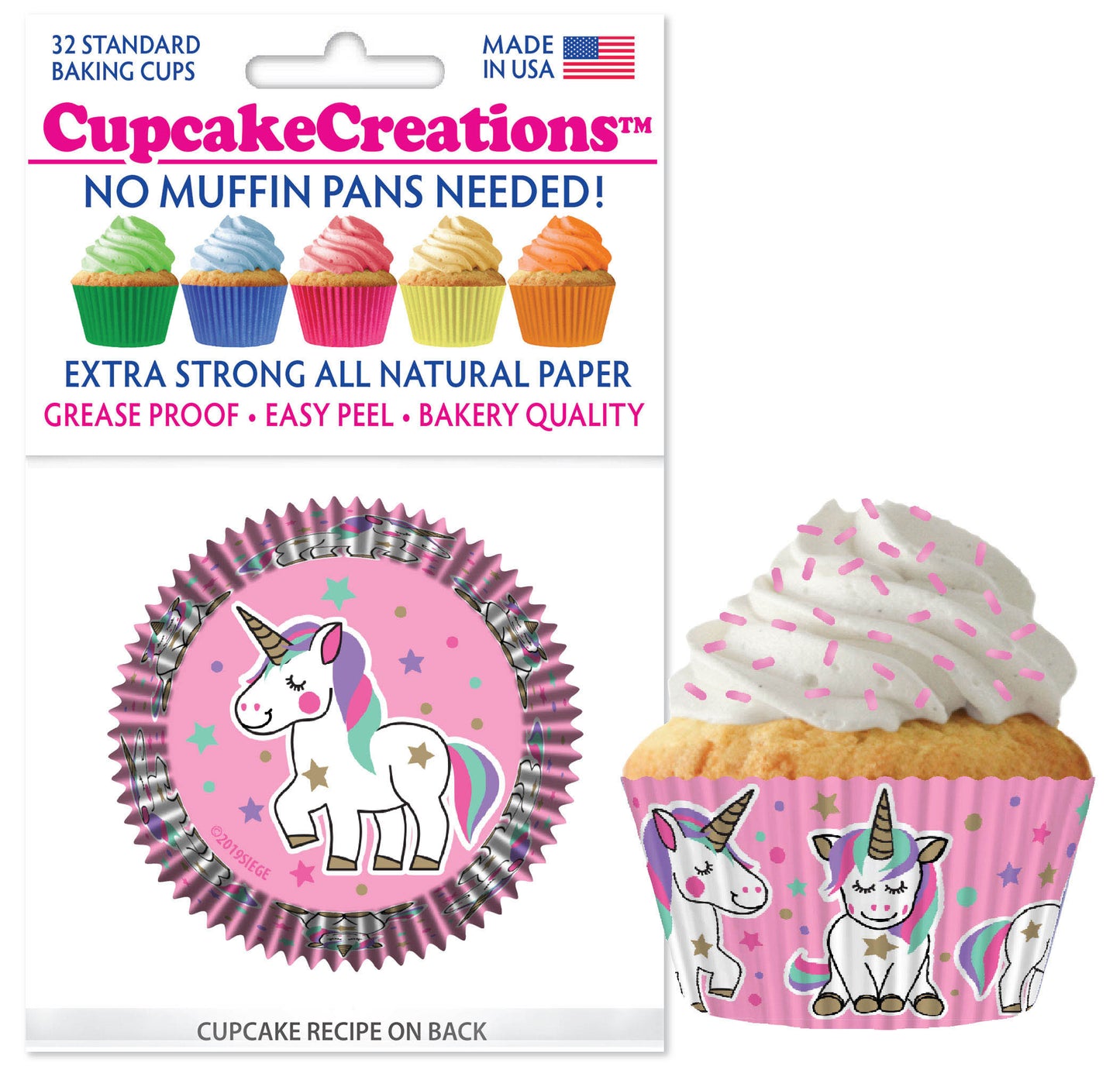 Sweet Unicorn Cupcake Liner, 32 Pack
