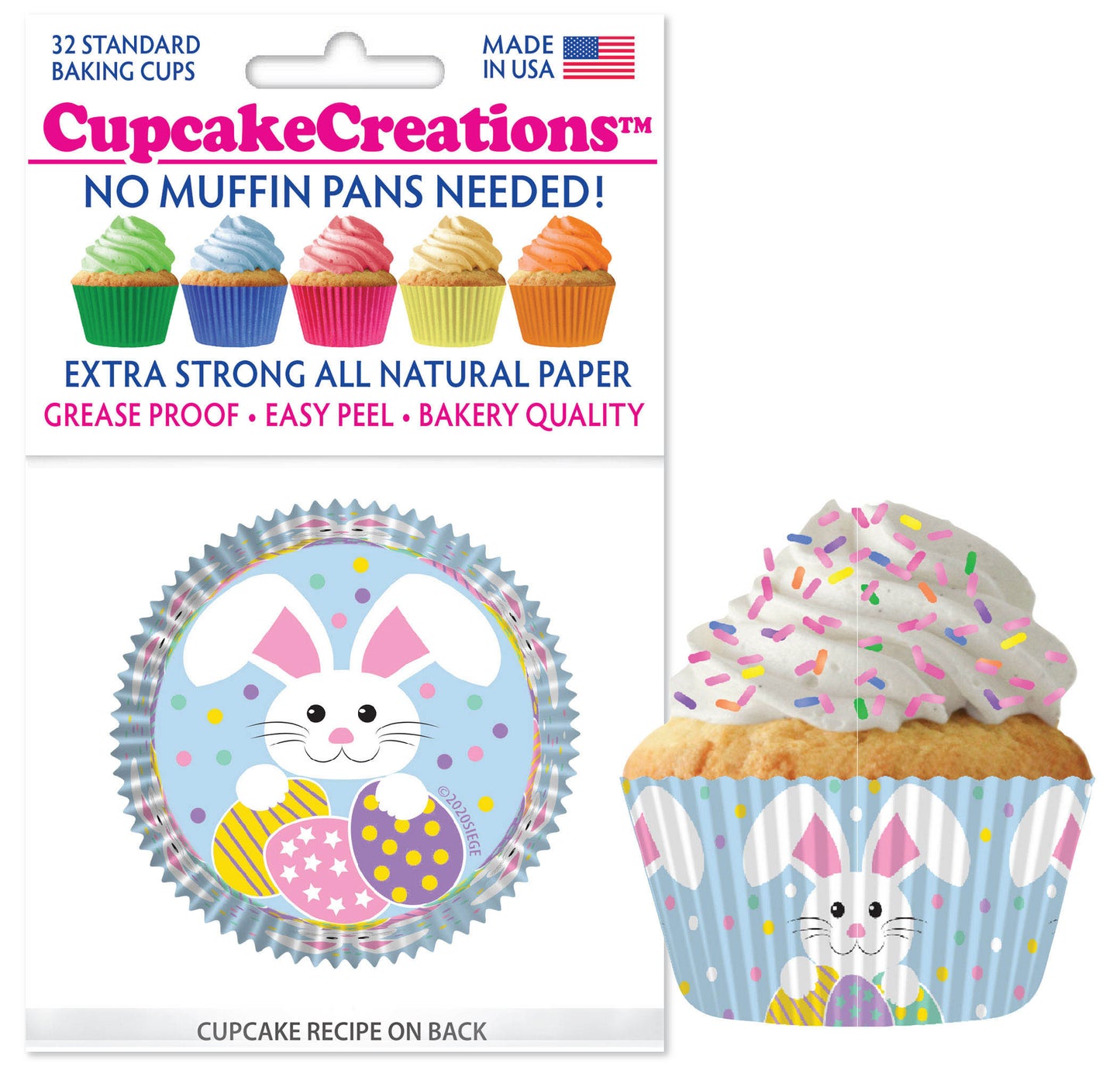 Easter Bunny Cupcake Liner, 32 Pack