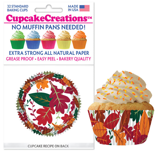 Fall Leaves Cupcake Liner, 32 Pack