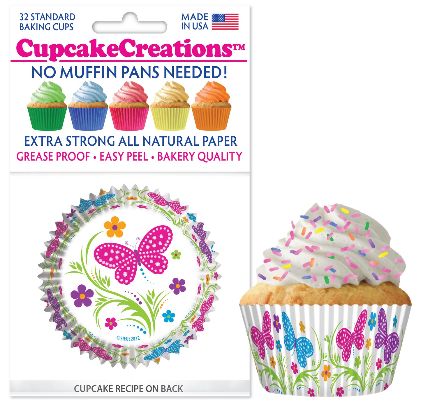Butterfly Cupcake Liner, 32 Pack
