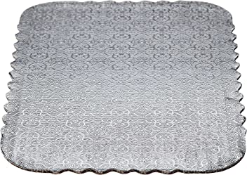 Cake Board, Quarter Sheet Silver