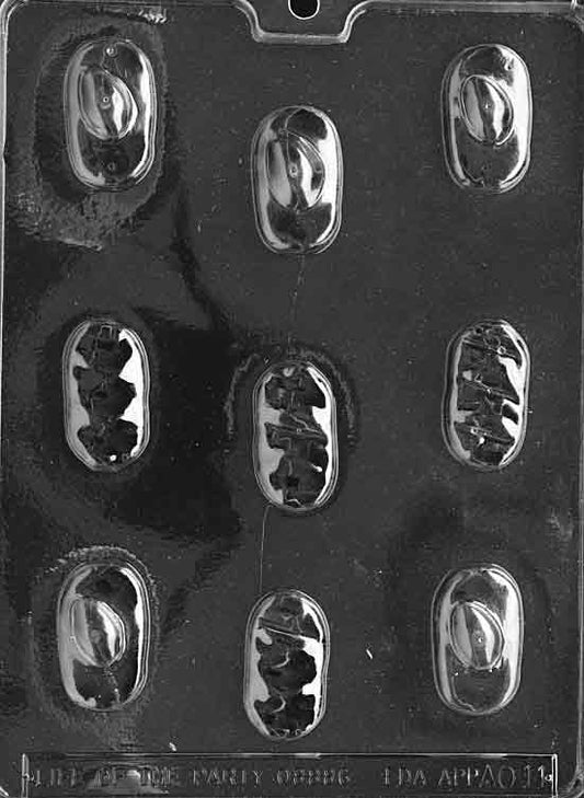 Mounds Almond Joy Candy Bar Mold (9 cavity)