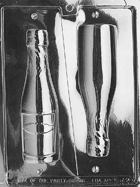 Medium Champagne Bottle, 2 Piece