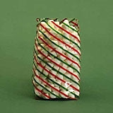 Cello Bag, Red and Green Stripe, 10 Pack