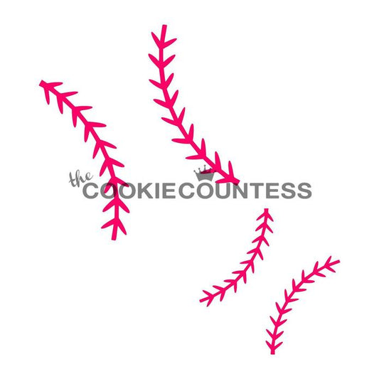 Baseball Stitches Stencil