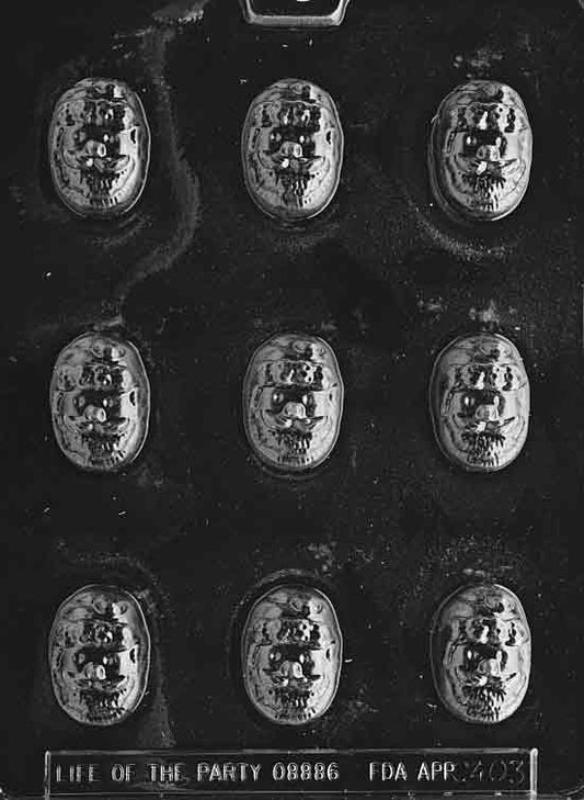 Oval Santa Face Bon Bon