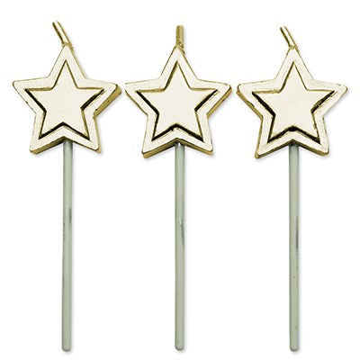 PME Gold Star Candles, 8 Pack