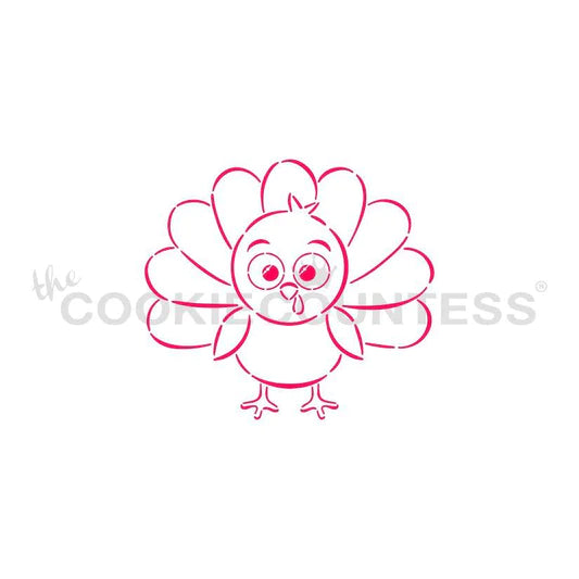 Cute Turkey PYO Stencil