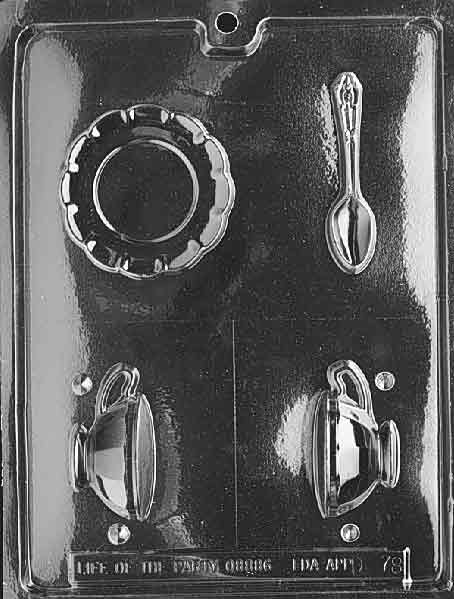 Tea Cup, Saucer & Spoon Mold