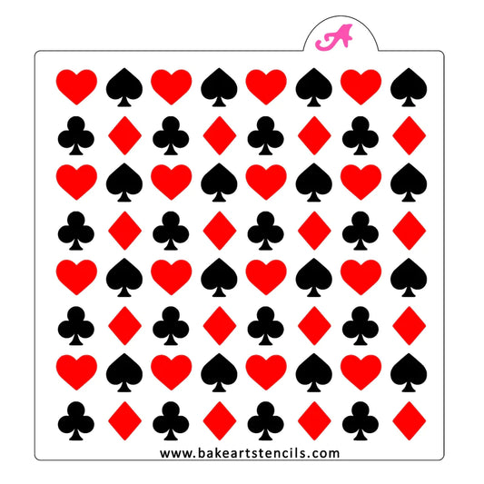Deck of Cards Cookie Stencil, 2 piece Set