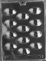 Medium Large Plain Egg Mold, 12 Cavity