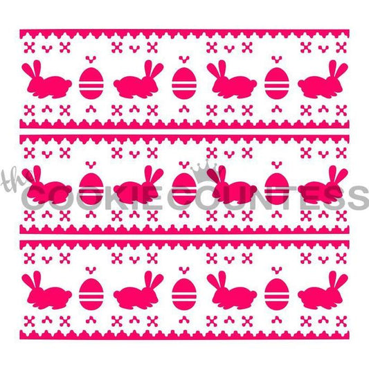Fair Isle Easter Stencil