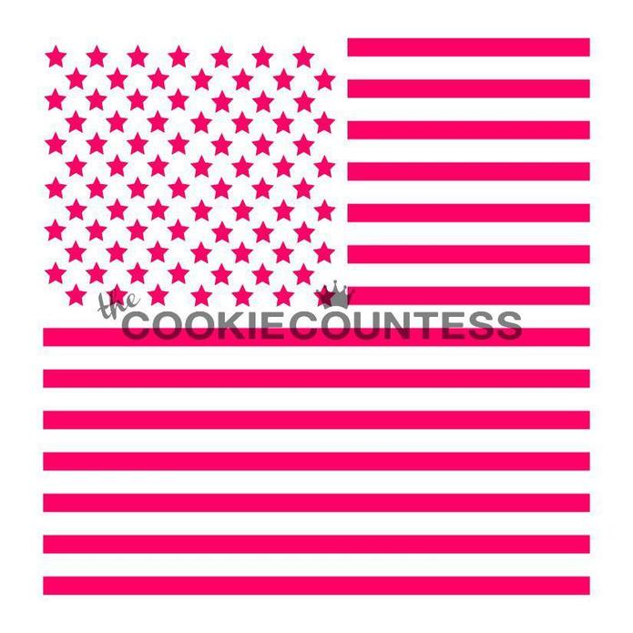 American Flag Stencil, 2-Piece