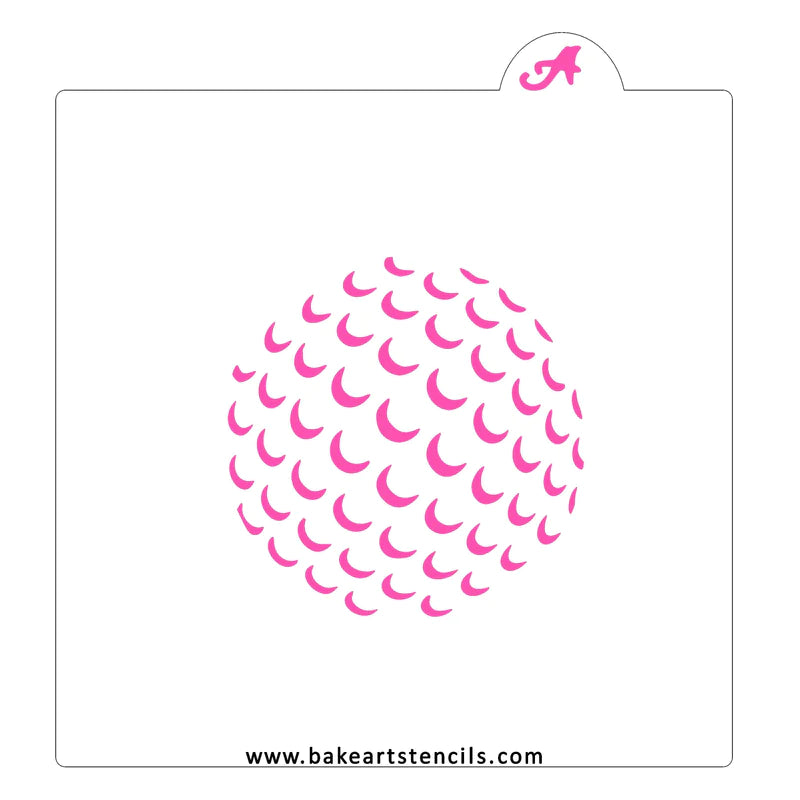 Golf Ball Cookie Stencil