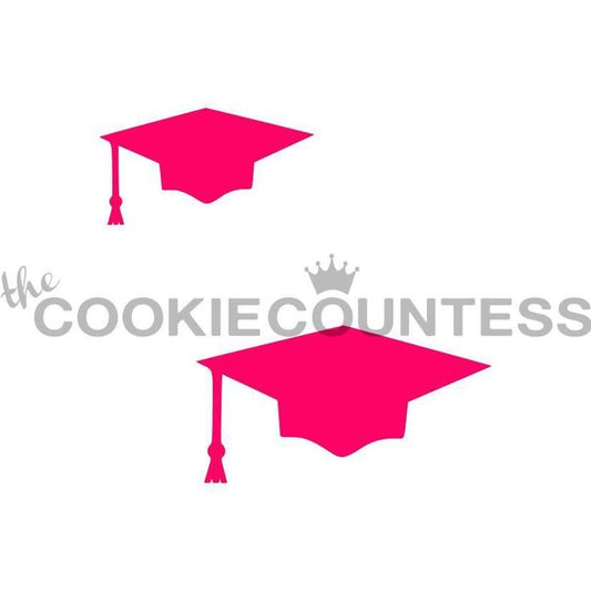 Graduation Caps 2 Sizes Stencil
