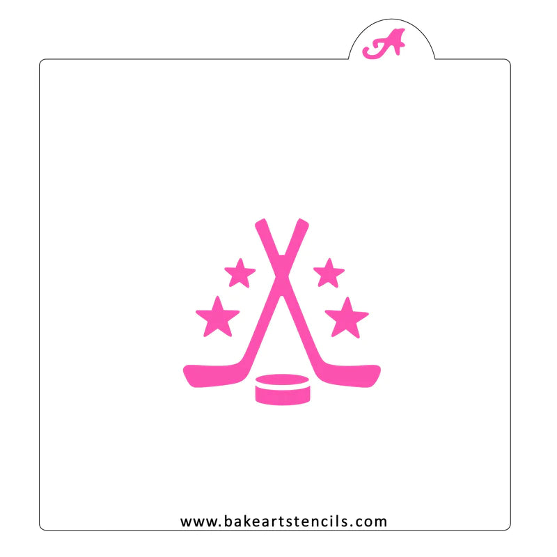 Hockey Sticks Cookie Stencil