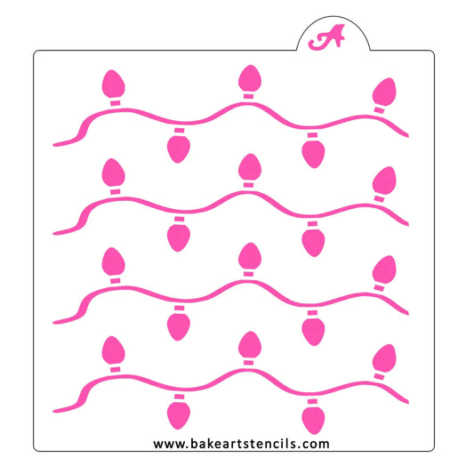 Holiday Lights Pattern Cookie Stencil