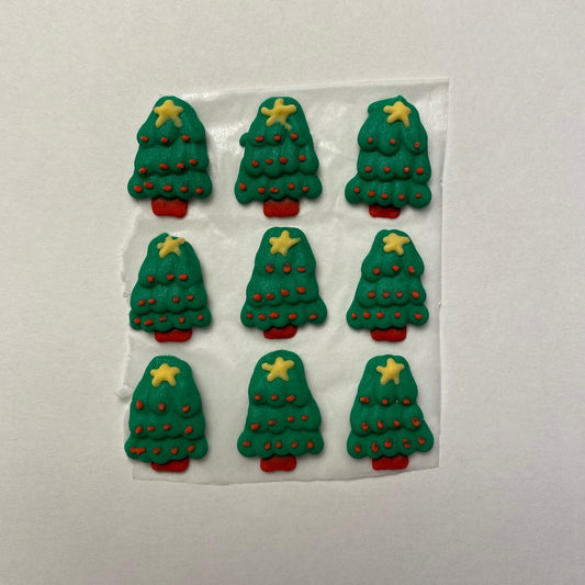 Mini Royal Icing Christmas Trees, 9 Pack