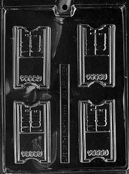 Theater Ticket Admit One Mold