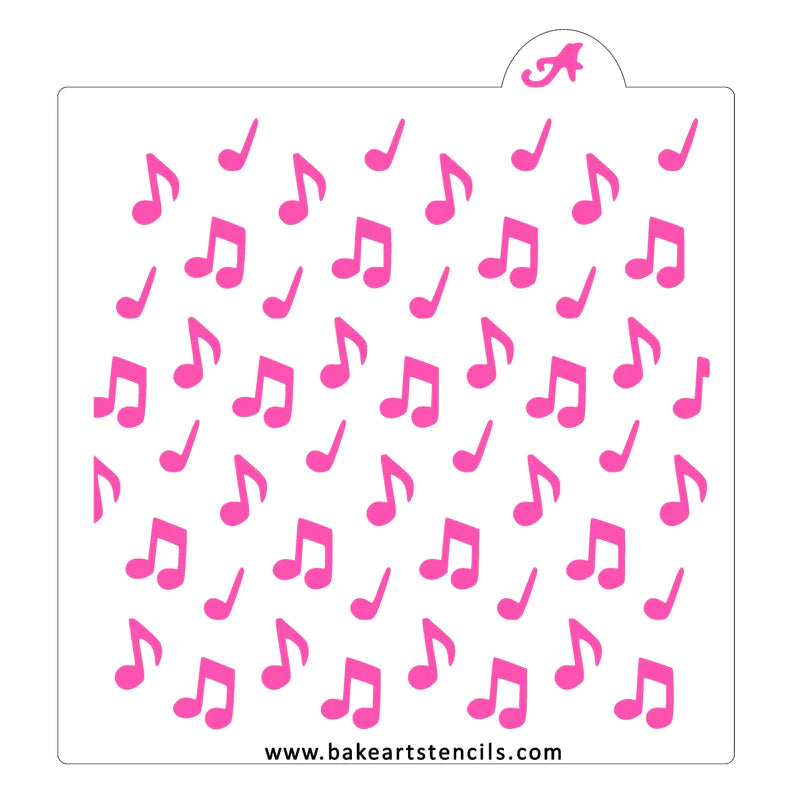 Music Notes Pattern Cookie Stencil