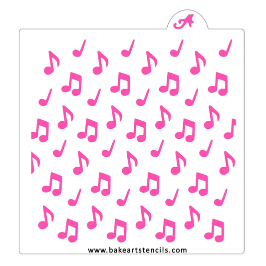 Music Notes Pattern Cookie Stencil
