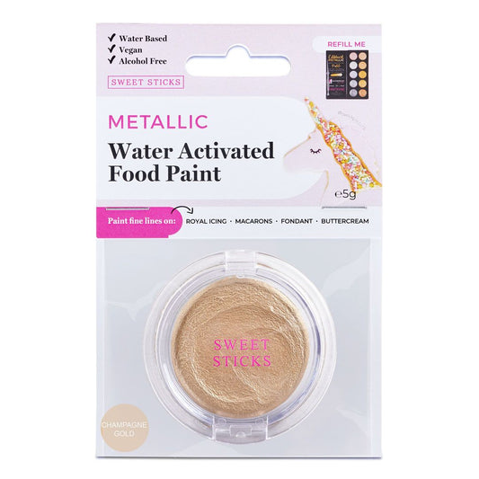 Water Activated Food Paint, Champagne Gold
