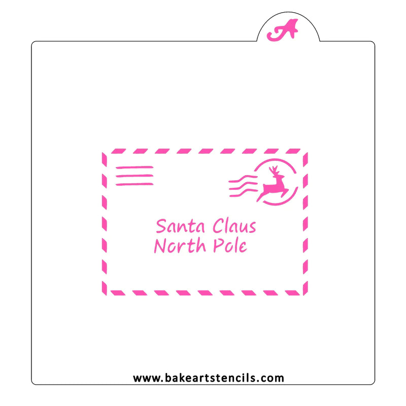 North Pole Envelope Cookie Stencil