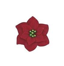 Medium Royal Icing Poinsettia, 6 Pack