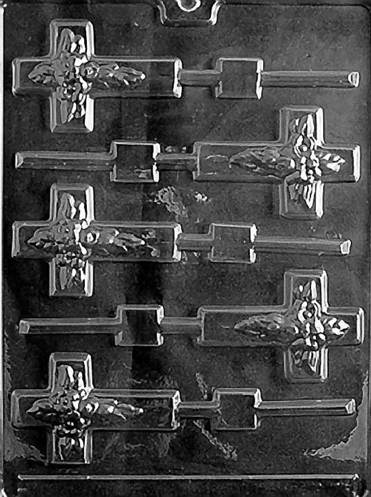 Small Cross With Flowers Pop, .5 oz