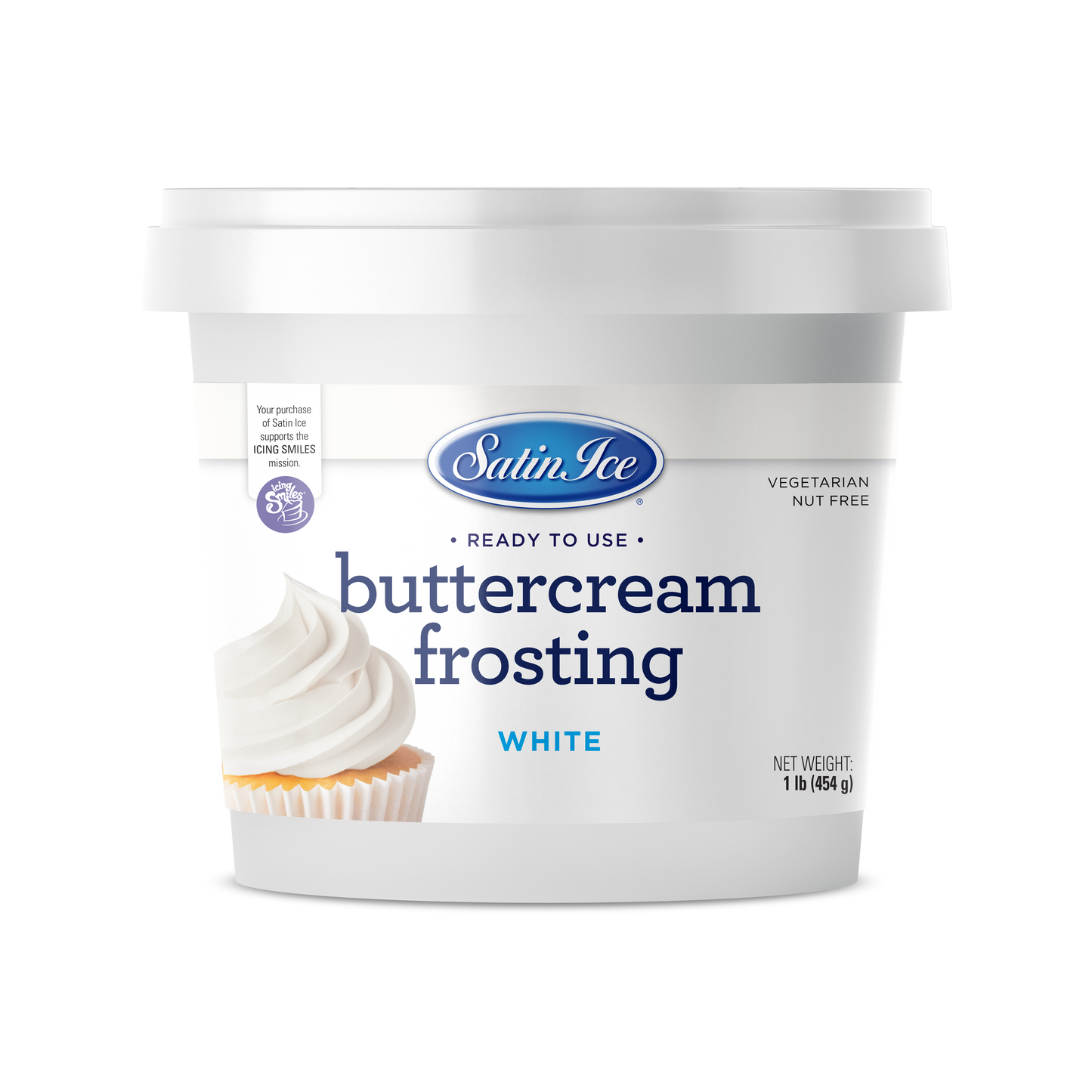 Buttercream Frosting White RTU, Satin Ice, 1 lb