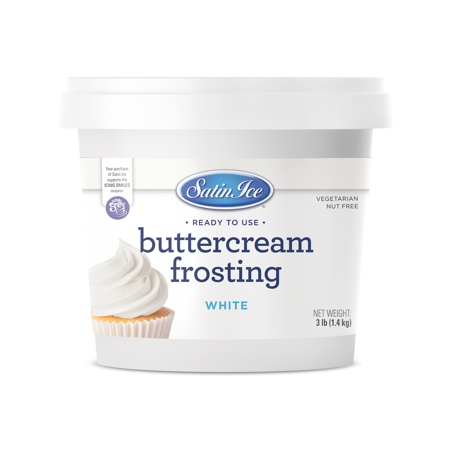 Buttercream Frosting White RTU, Satin Ice, 3 lbs