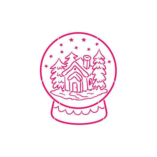 Snow Globe Scene PYO Stencil