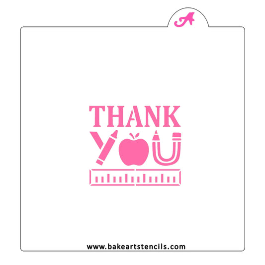 Teacher Thanks Cookie Stencil