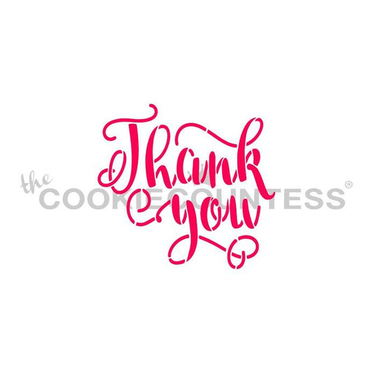 Thank You Lettering Stencil