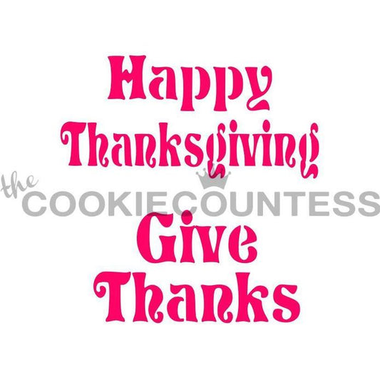 Thanksgiving Phrases Stencil