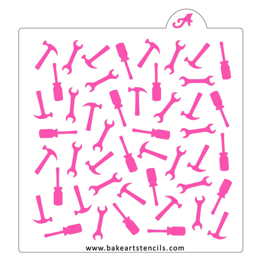 Tools Pattern Cookie Stencil