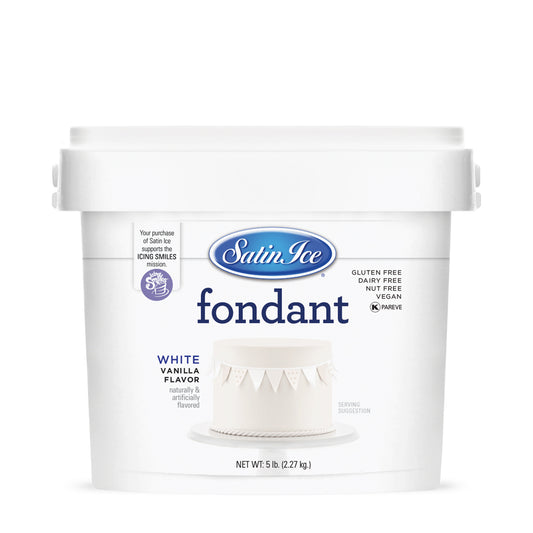 White Satin Ice Fondant, 5lb