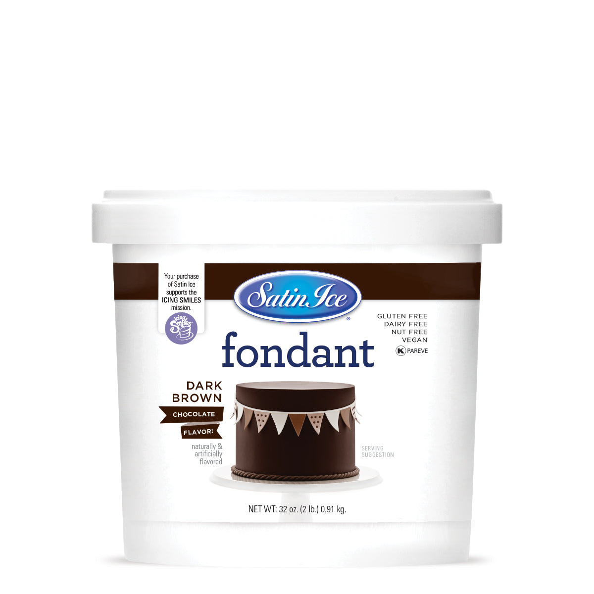 Chocolate Satin Ice Fondant, 2lb