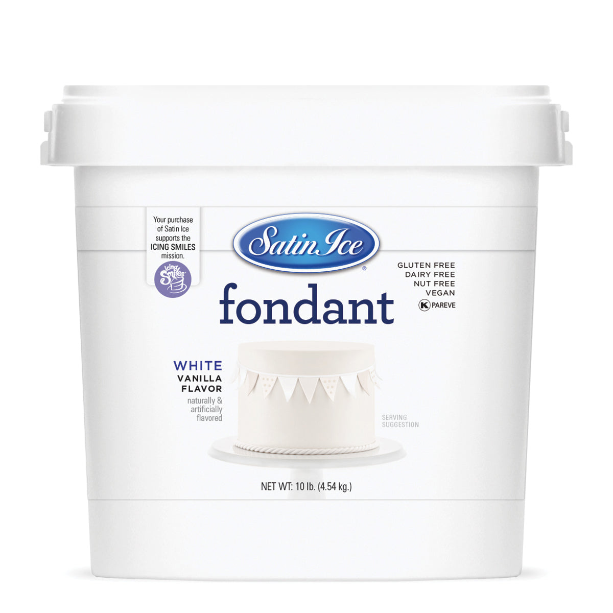 White Satin Ice Fondant, 10 lb