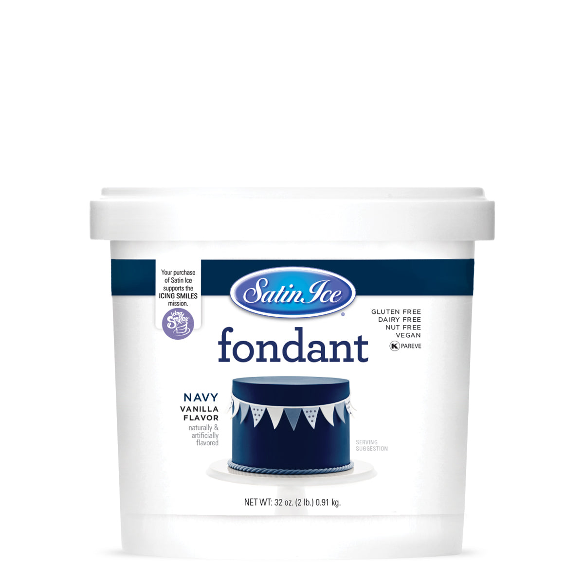 Navy Blue Satin Ice Fondant, 2lb