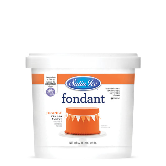 Orange Satin Ice Fondant, 2lb