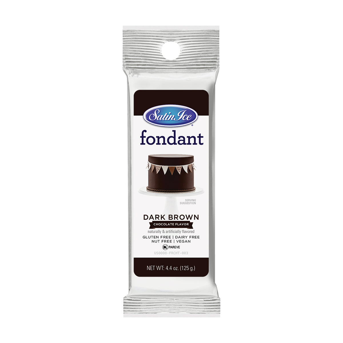 Chocolate Satin Ice Fondant, 4.4oz