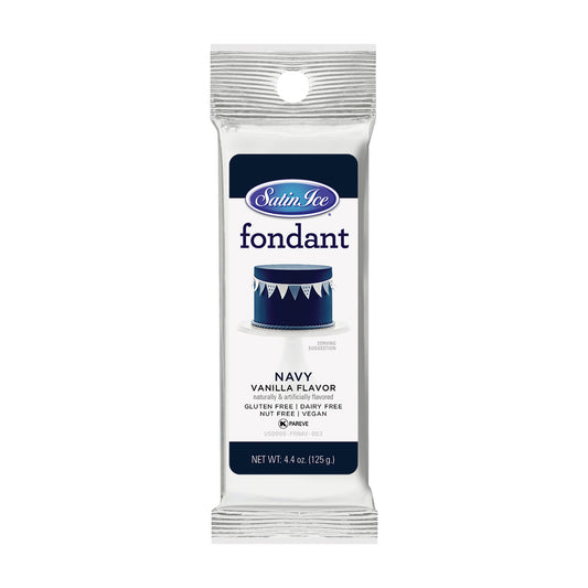 Navy Blue Satin Ice Fondant, 4.4oz